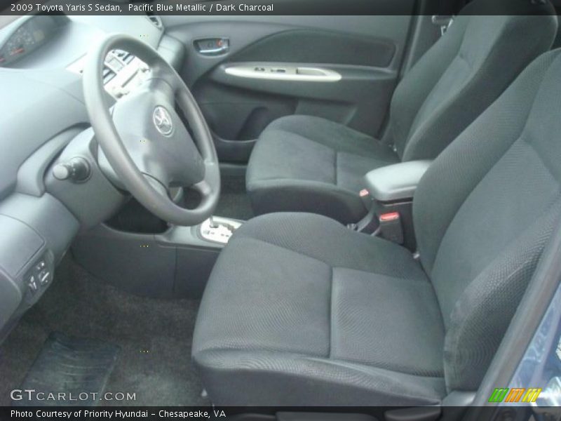 Pacific Blue Metallic / Dark Charcoal 2009 Toyota Yaris S Sedan