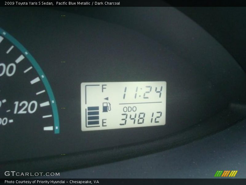 Pacific Blue Metallic / Dark Charcoal 2009 Toyota Yaris S Sedan