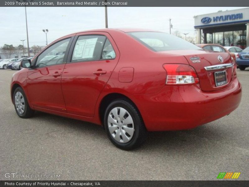 Barcelona Red Metallic / Dark Charcoal 2009 Toyota Yaris S Sedan