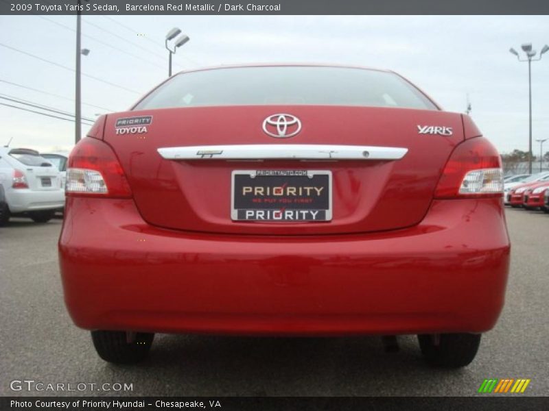 Barcelona Red Metallic / Dark Charcoal 2009 Toyota Yaris S Sedan
