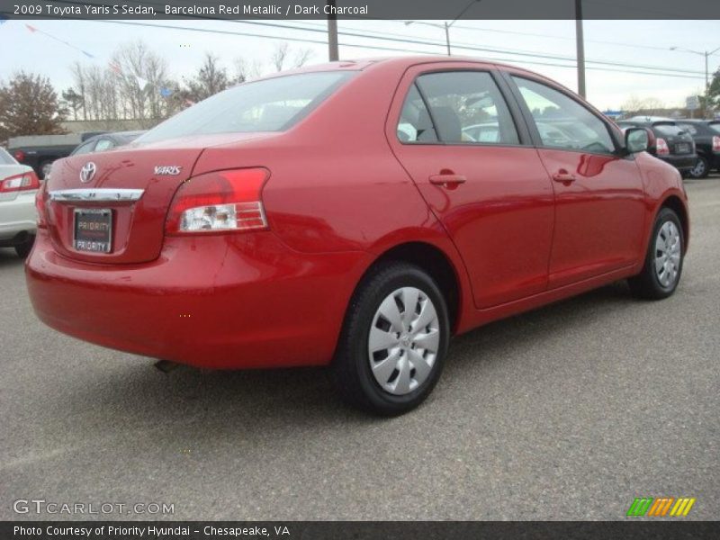 Barcelona Red Metallic / Dark Charcoal 2009 Toyota Yaris S Sedan