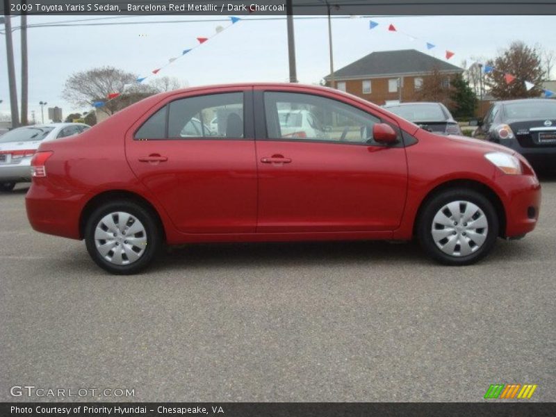 Barcelona Red Metallic / Dark Charcoal 2009 Toyota Yaris S Sedan