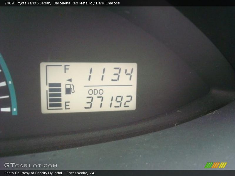 Barcelona Red Metallic / Dark Charcoal 2009 Toyota Yaris S Sedan