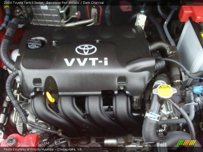Barcelona Red Metallic / Dark Charcoal 2009 Toyota Yaris S Sedan