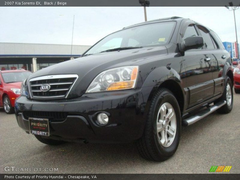 Black / Beige 2007 Kia Sorento EX
