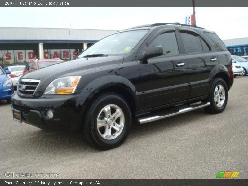 Black / Beige 2007 Kia Sorento EX