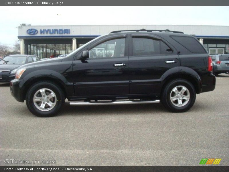 Black / Beige 2007 Kia Sorento EX