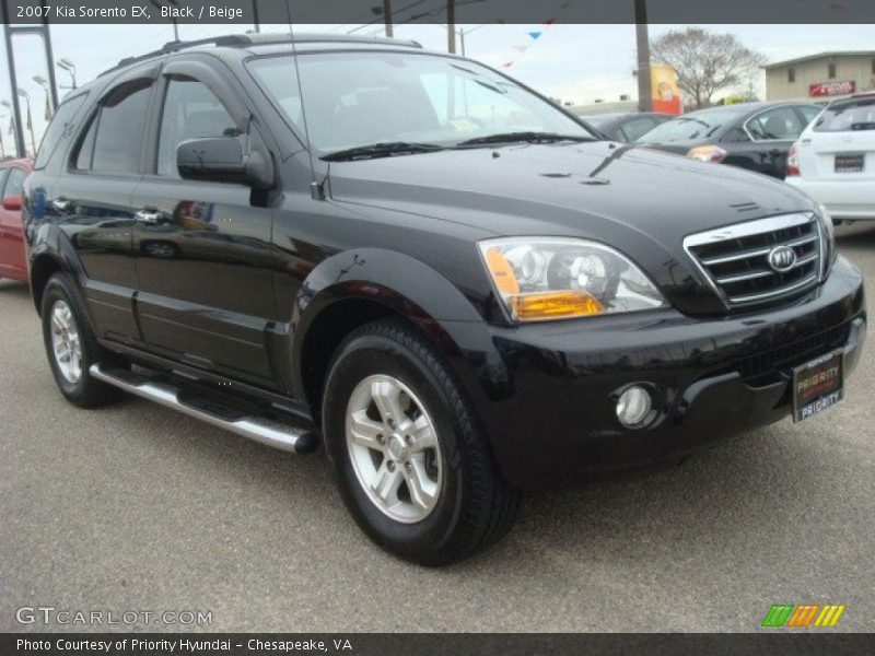 Black / Beige 2007 Kia Sorento EX