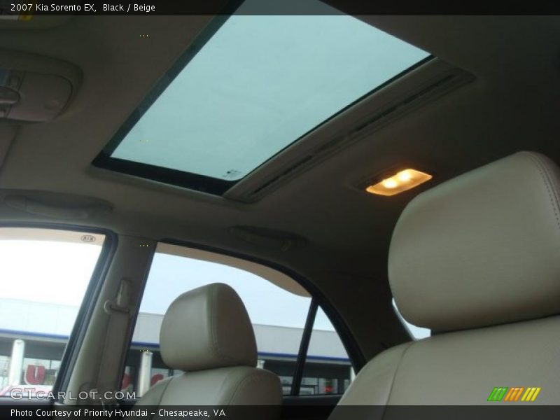 Black / Beige 2007 Kia Sorento EX
