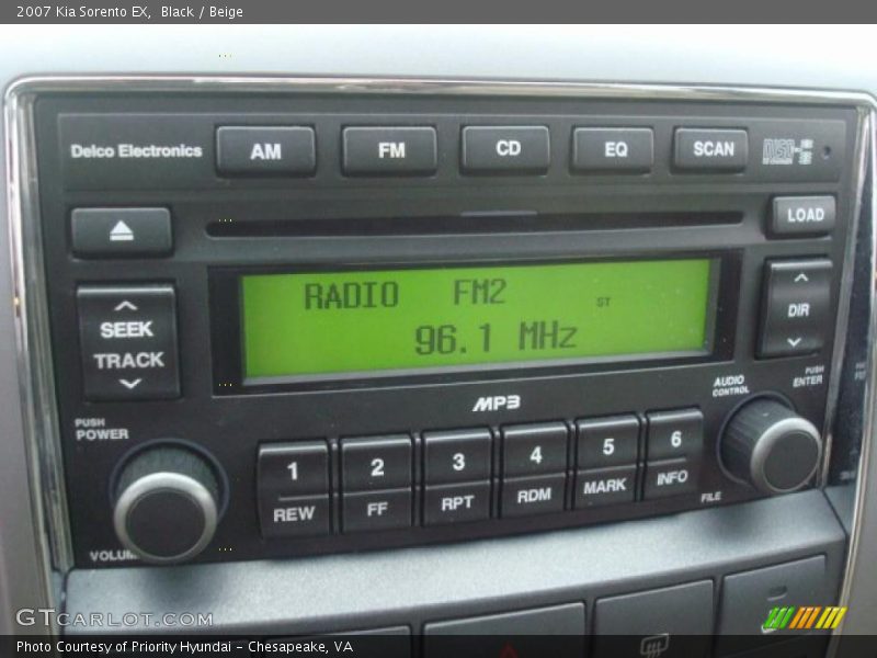 Black / Beige 2007 Kia Sorento EX