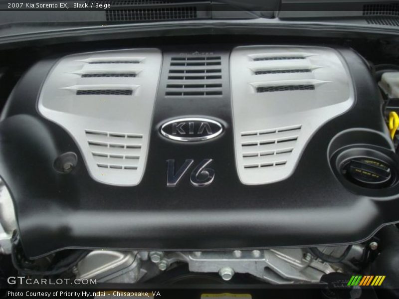Black / Beige 2007 Kia Sorento EX