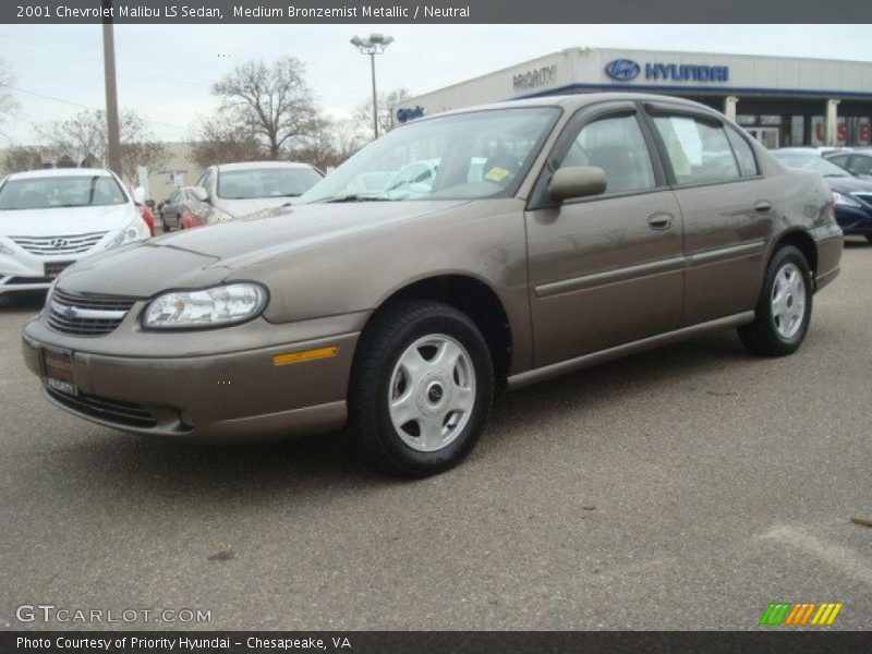 Medium Bronzemist Metallic / Neutral 2001 Chevrolet Malibu LS Sedan