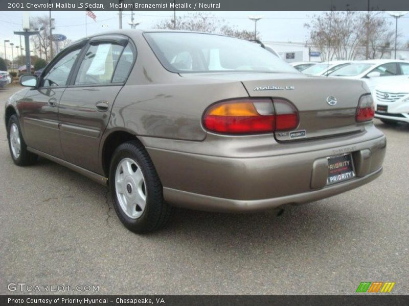 Medium Bronzemist Metallic / Neutral 2001 Chevrolet Malibu LS Sedan