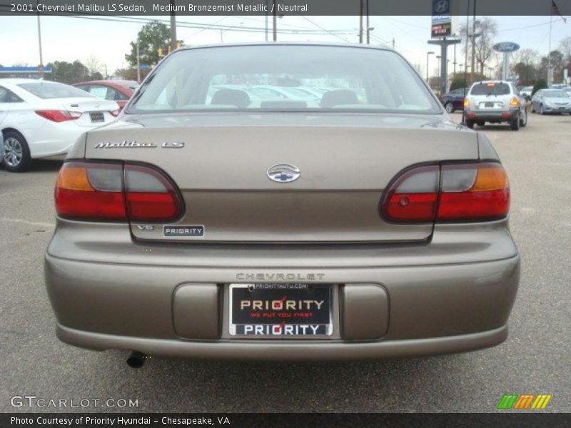Medium Bronzemist Metallic / Neutral 2001 Chevrolet Malibu LS Sedan