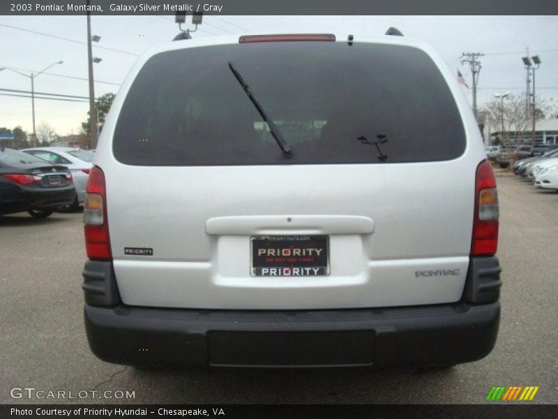 Galaxy Silver Metallic / Gray 2003 Pontiac Montana