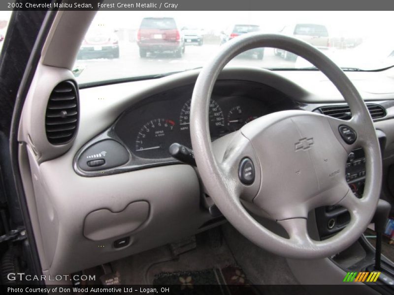 Forest Green Metallic / Gray 2002 Chevrolet Malibu Sedan