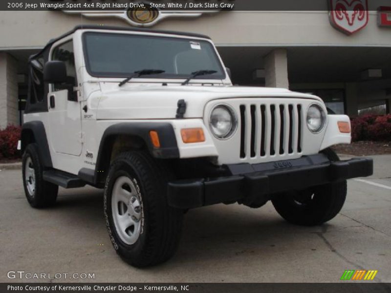 Stone White / Dark Slate Gray 2006 Jeep Wrangler Sport 4x4 Right Hand Drive