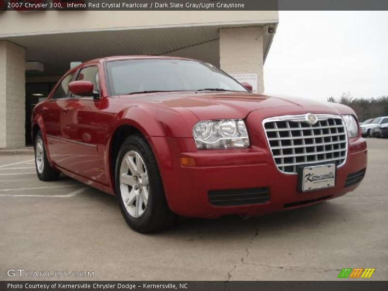 Inferno Red Crystal Pearlcoat / Dark Slate Gray/Light Graystone 2007 Chrysler 300