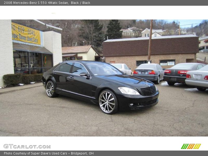 Black / Black 2008 Mercedes-Benz S 550 4Matic Sedan