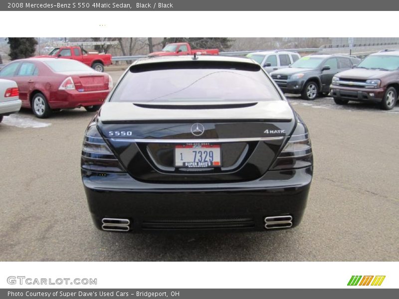 Black / Black 2008 Mercedes-Benz S 550 4Matic Sedan