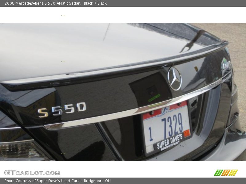 Black / Black 2008 Mercedes-Benz S 550 4Matic Sedan