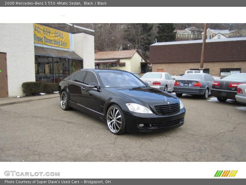 Black / Black 2008 Mercedes-Benz S 550 4Matic Sedan