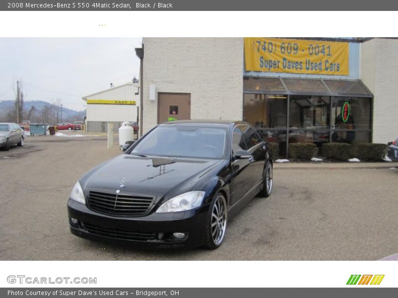 Black / Black 2008 Mercedes-Benz S 550 4Matic Sedan
