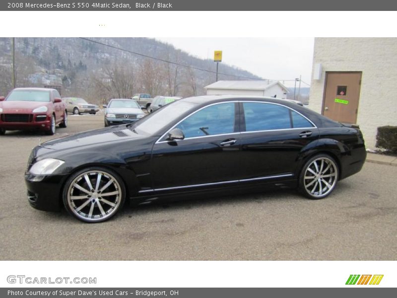 Black / Black 2008 Mercedes-Benz S 550 4Matic Sedan