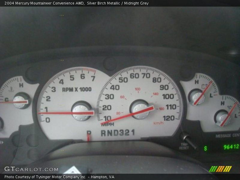 Silver Birch Metallic / Midnight Grey 2004 Mercury Mountaineer Convenience AWD