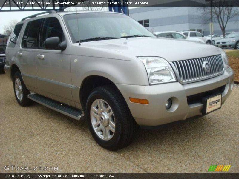 Silver Birch Metallic / Dark Graphite 2003 Mercury Mountaineer Convenience AWD