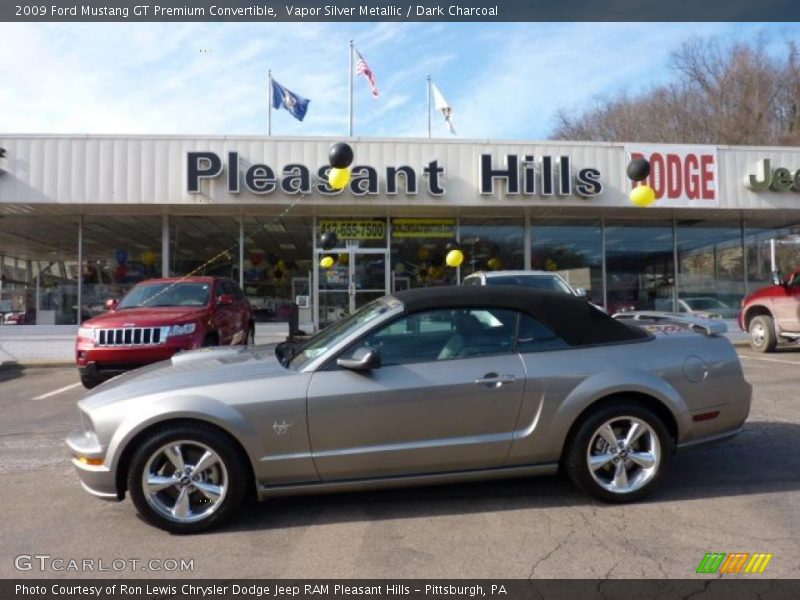 Vapor Silver Metallic / Dark Charcoal 2009 Ford Mustang GT Premium Convertible