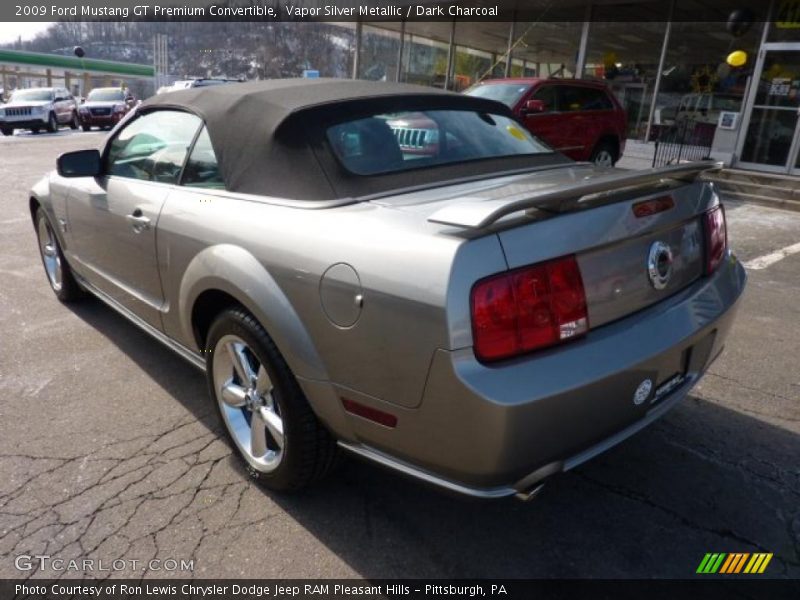 Vapor Silver Metallic / Dark Charcoal 2009 Ford Mustang GT Premium Convertible