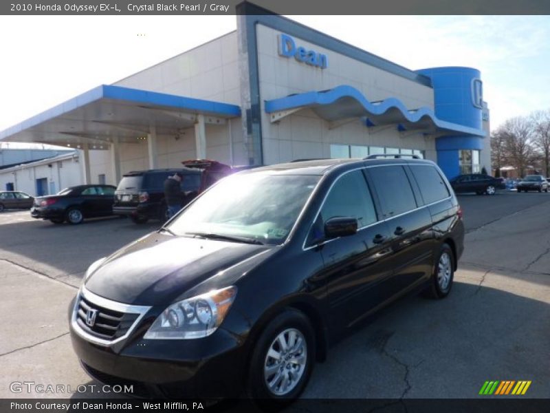 Crystal Black Pearl / Gray 2010 Honda Odyssey EX-L