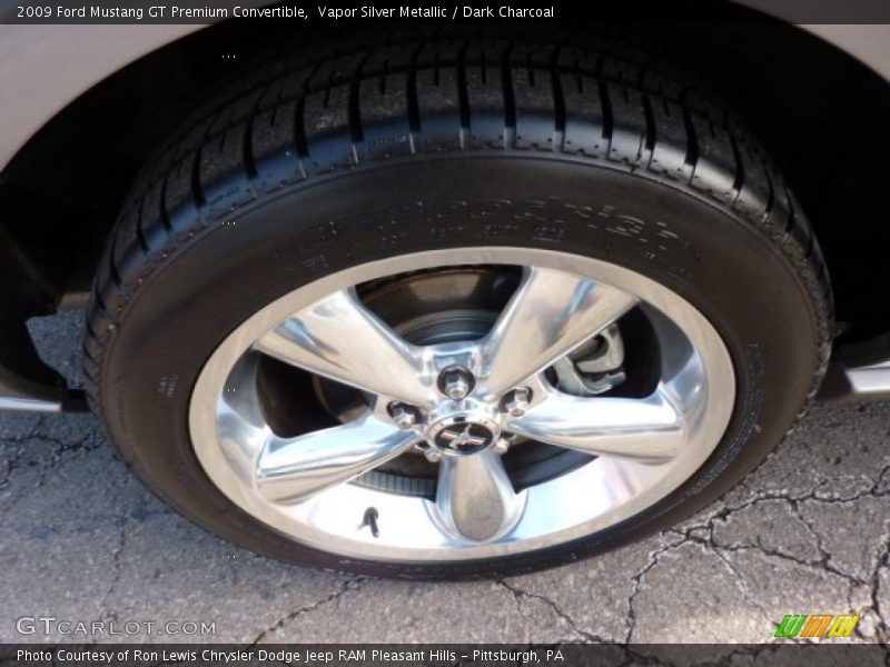Vapor Silver Metallic / Dark Charcoal 2009 Ford Mustang GT Premium Convertible