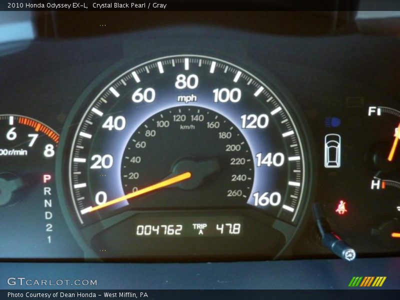 Crystal Black Pearl / Gray 2010 Honda Odyssey EX-L