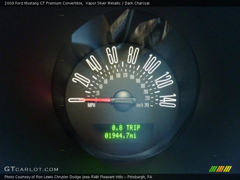 Vapor Silver Metallic / Dark Charcoal 2009 Ford Mustang GT Premium Convertible
