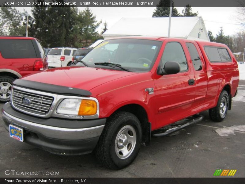 Bright Red / Heritage Medium Parchment 2004 Ford F150 XLT Heritage SuperCab