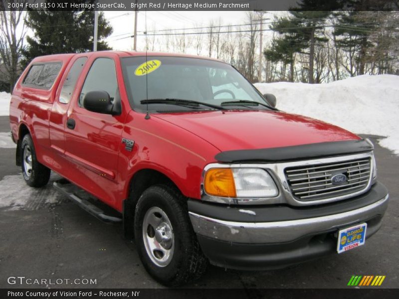 Bright Red / Heritage Medium Parchment 2004 Ford F150 XLT Heritage SuperCab