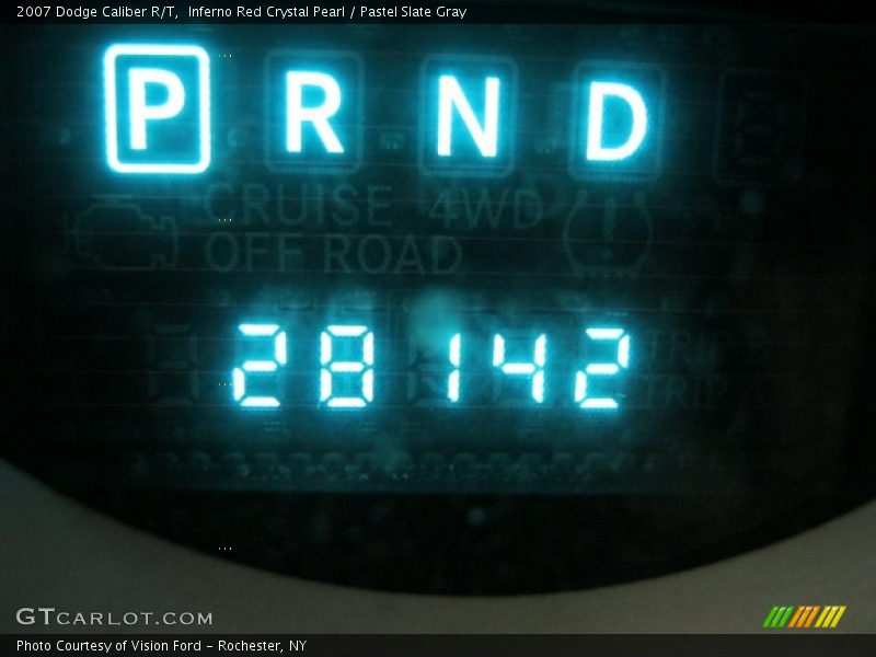 Inferno Red Crystal Pearl / Pastel Slate Gray 2007 Dodge Caliber R/T