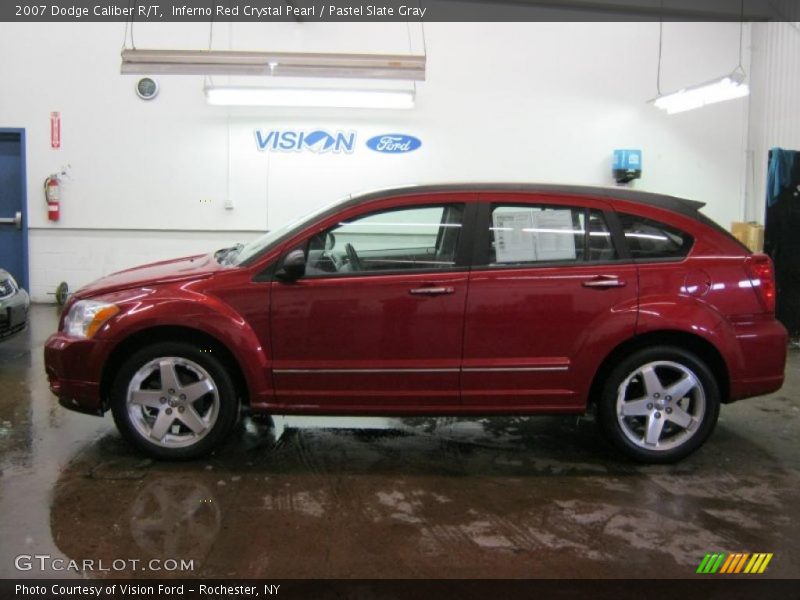 Inferno Red Crystal Pearl / Pastel Slate Gray 2007 Dodge Caliber R/T