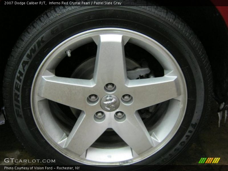 Inferno Red Crystal Pearl / Pastel Slate Gray 2007 Dodge Caliber R/T