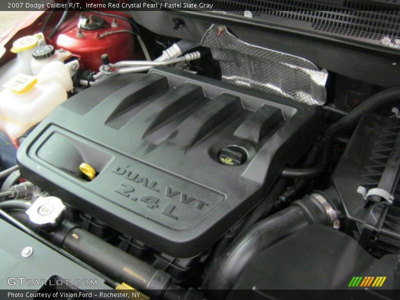 Inferno Red Crystal Pearl / Pastel Slate Gray 2007 Dodge Caliber R/T