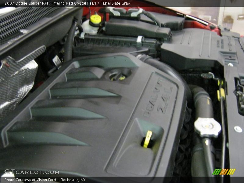 Inferno Red Crystal Pearl / Pastel Slate Gray 2007 Dodge Caliber R/T
