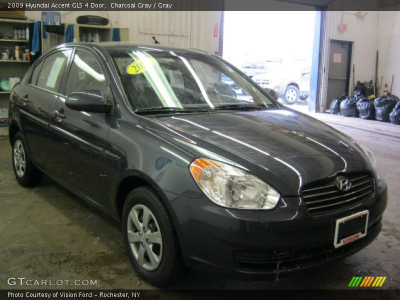 Charcoal Gray / Gray 2009 Hyundai Accent GLS 4 Door