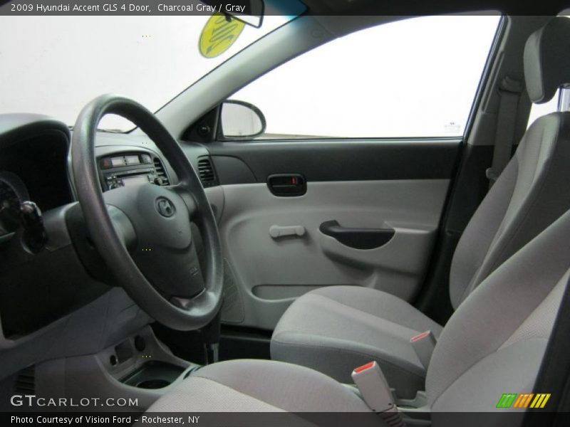 Charcoal Gray / Gray 2009 Hyundai Accent GLS 4 Door