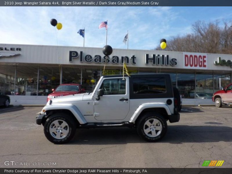 Bright Silver Metallic / Dark Slate Gray/Medium Slate Gray 2010 Jeep Wrangler Sahara 4x4