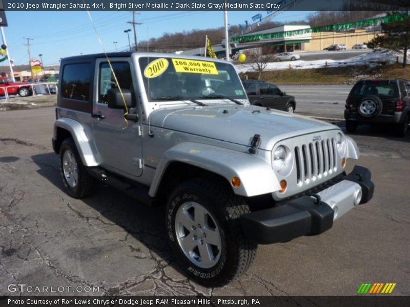 Bright Silver Metallic / Dark Slate Gray/Medium Slate Gray 2010 Jeep Wrangler Sahara 4x4