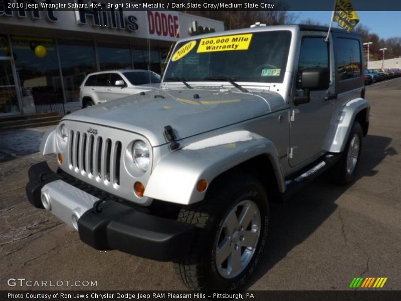 Bright Silver Metallic / Dark Slate Gray/Medium Slate Gray 2010 Jeep Wrangler Sahara 4x4