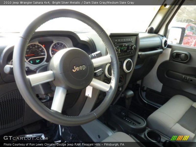 Bright Silver Metallic / Dark Slate Gray/Medium Slate Gray 2010 Jeep Wrangler Sahara 4x4