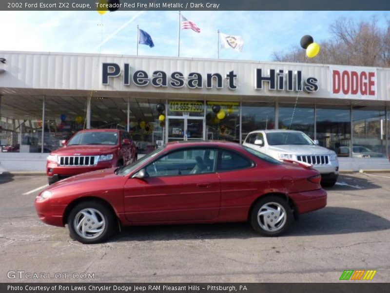 Toreador Red Fire Mist Metallic / Dark Gray 2002 Ford Escort ZX2 Coupe